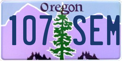 OR license plate 107SEM