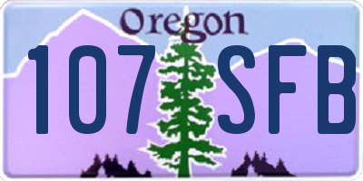 OR license plate 107SFB