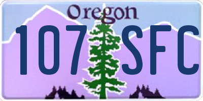 OR license plate 107SFC