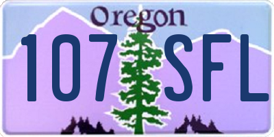 OR license plate 107SFL