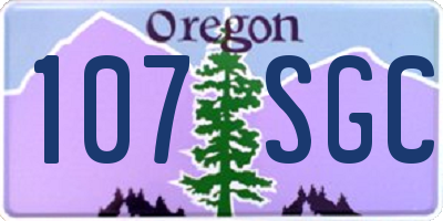 OR license plate 107SGC