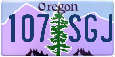 OR license plate 107SGJ