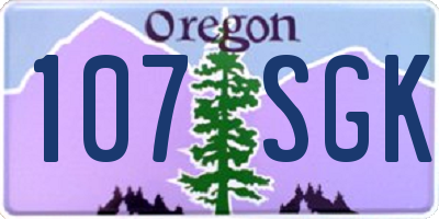 OR license plate 107SGK