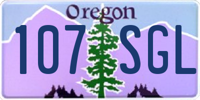 OR license plate 107SGL