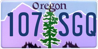 OR license plate 107SGQ