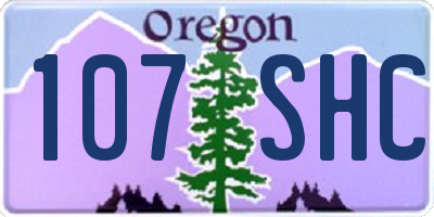 OR license plate 107SHC