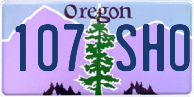 OR license plate 107SHO