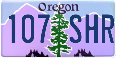 OR license plate 107SHR