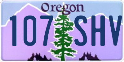 OR license plate 107SHV