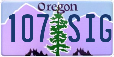 OR license plate 107SIG
