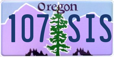 OR license plate 107SIS