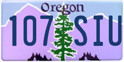 OR license plate 107SIU
