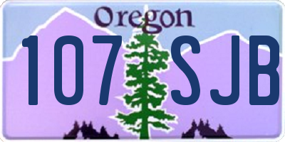 OR license plate 107SJB