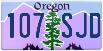 OR license plate 107SJD