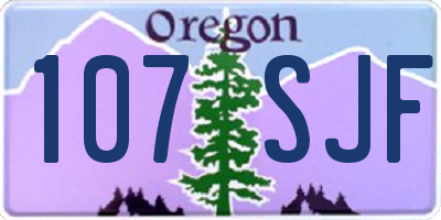 OR license plate 107SJF