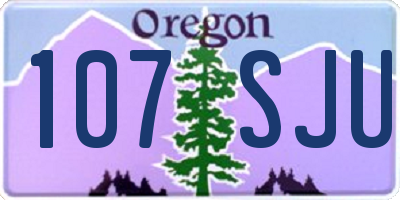 OR license plate 107SJU