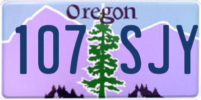 OR license plate 107SJY