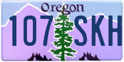 OR license plate 107SKH