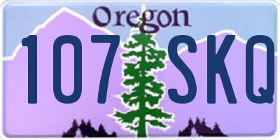 OR license plate 107SKQ