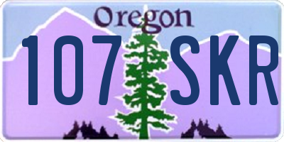 OR license plate 107SKR
