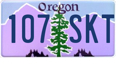 OR license plate 107SKT