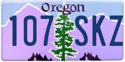 OR license plate 107SKZ