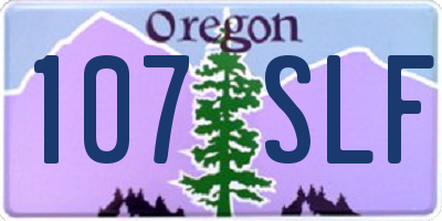 OR license plate 107SLF