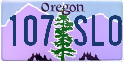 OR license plate 107SLO