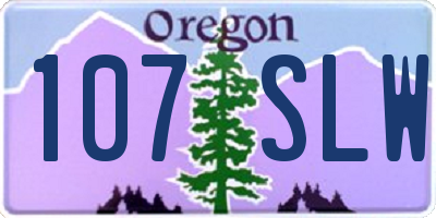 OR license plate 107SLW