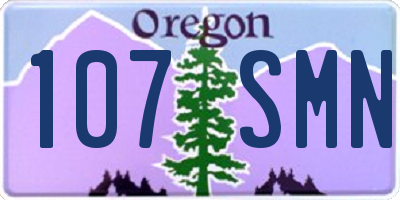 OR license plate 107SMN