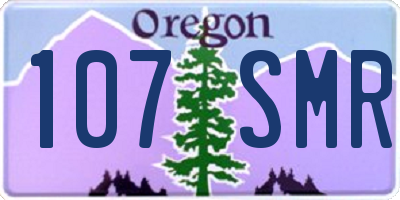 OR license plate 107SMR