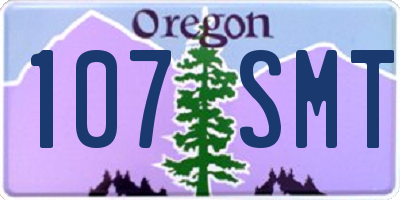 OR license plate 107SMT