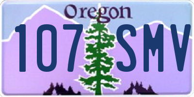 OR license plate 107SMV