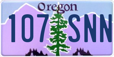 OR license plate 107SNN