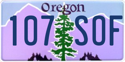 OR license plate 107SOF