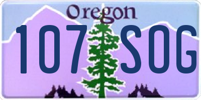 OR license plate 107SOG