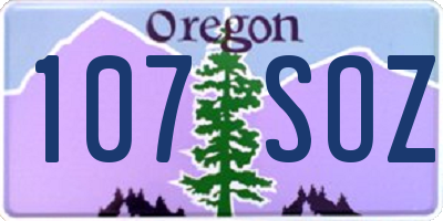 OR license plate 107SOZ