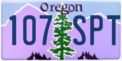 OR license plate 107SPT