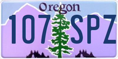 OR license plate 107SPZ