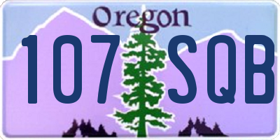 OR license plate 107SQB