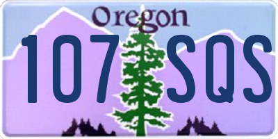OR license plate 107SQS