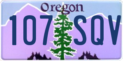 OR license plate 107SQV