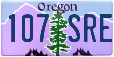 OR license plate 107SRE