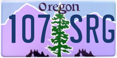 OR license plate 107SRG