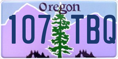 OR license plate 107TBQ
