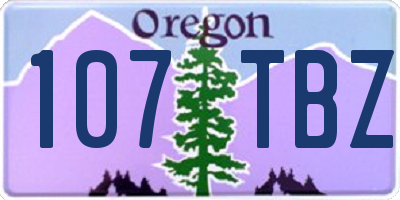OR license plate 107TBZ