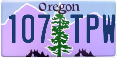 OR license plate 107TPW