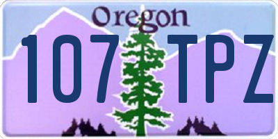 OR license plate 107TPZ