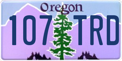OR license plate 107TRD