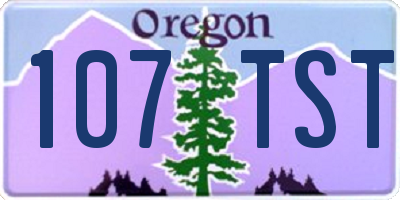 OR license plate 107TST